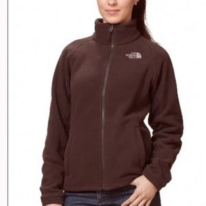 The North Face brown fleece full zip jacket
